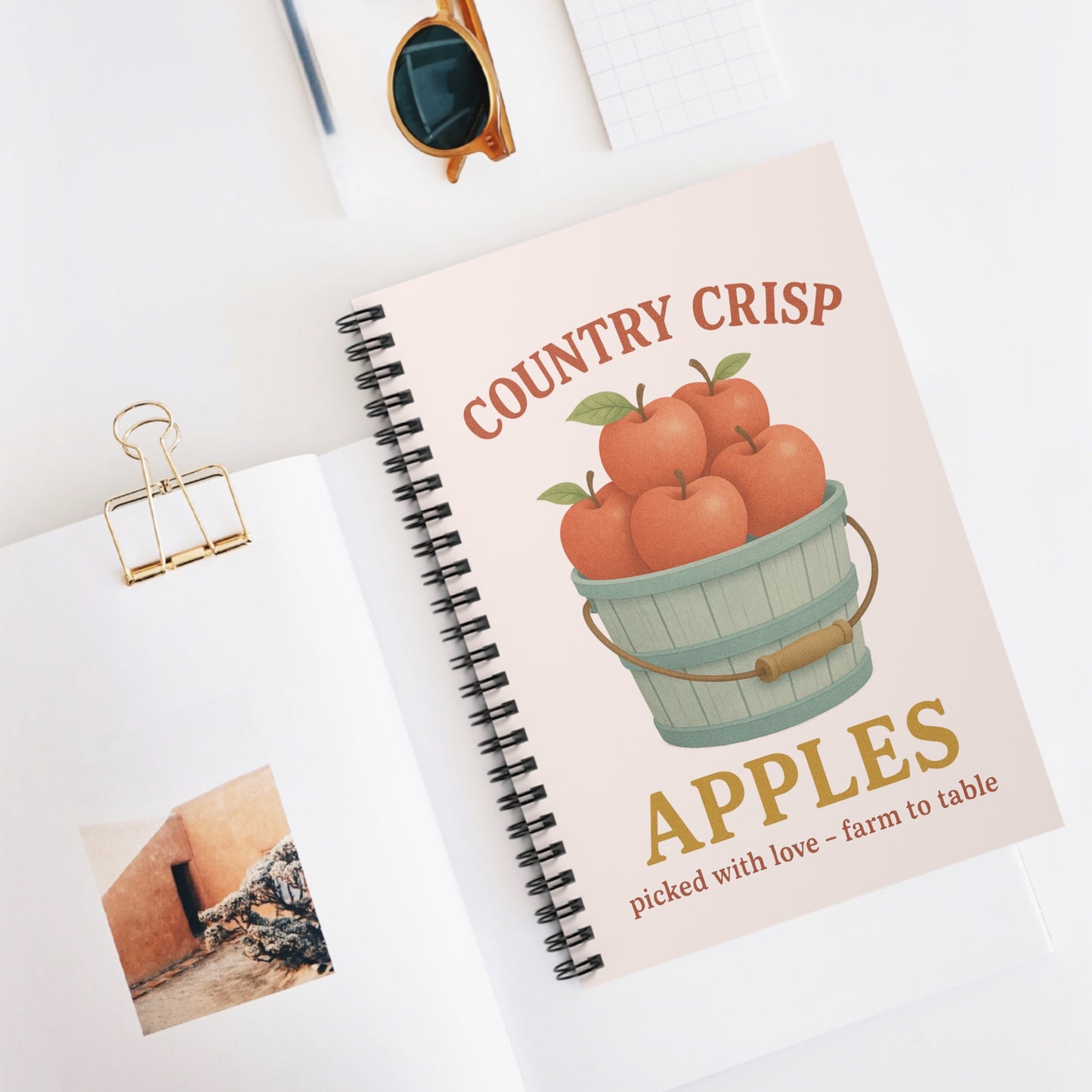 Country Crisp Apples Spiral Notebook - Cute Farmhouse Design, Journaling, Note-taking, Back to School, Gift for Teachers, Stationery, [...]