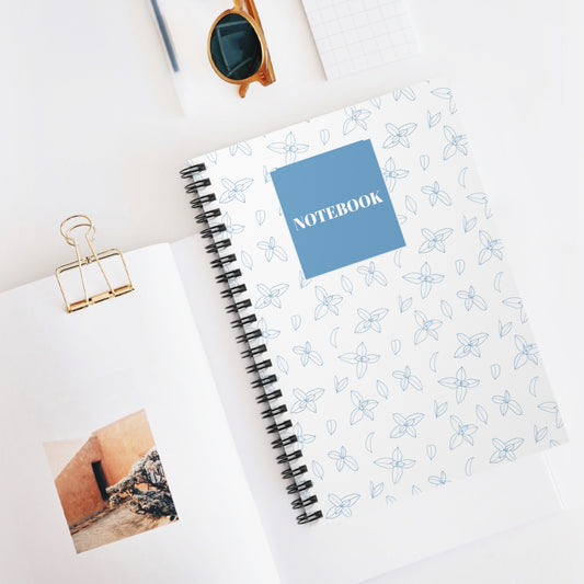 Floral Spiral Notebook - Ruled Line for Notes & Journaling