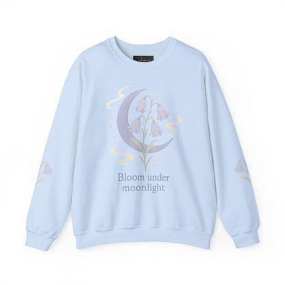 Bluebell flowers- Bloom Under Moonlight Sweatshirt -Heavy Blend Crewneck