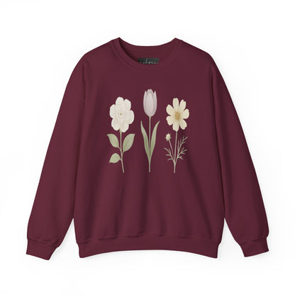 Floral Design Unisex Crewneck Sweatshirt - Cozy, Spring Vibes, Perfect Gift for Nature Lovers, Ideal for Casual Outings, Mother's Day, [...]