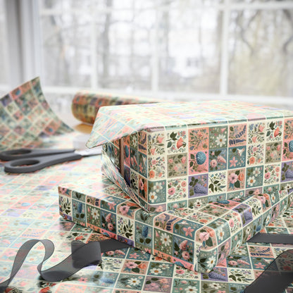 Charming Floral Wrapping Paper, Gift Wrap for Special Occasions, Birthday, Wedding, Holiday, Eco-Friendly Gift Wrapping