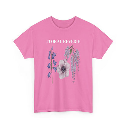Floral Reverie Unisex Cotton Tee, Floral T-Shirt, Casual Wear, Nature Shirt, Gift for Her, Spring Style