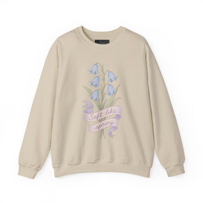 Bluebell flowers- Soft Like Spring Crewneck Sweatshirt | Floral Sweatshirt