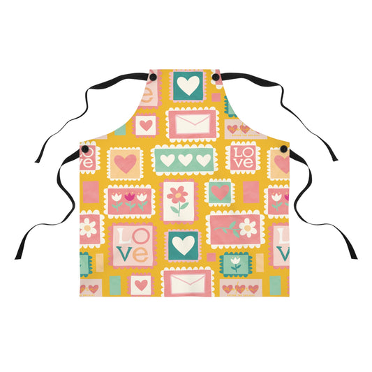 Colorful Love-themed Apron for Baking & Cooking | Perfect Gift for mother’s Day & Cooking Enthusiasts