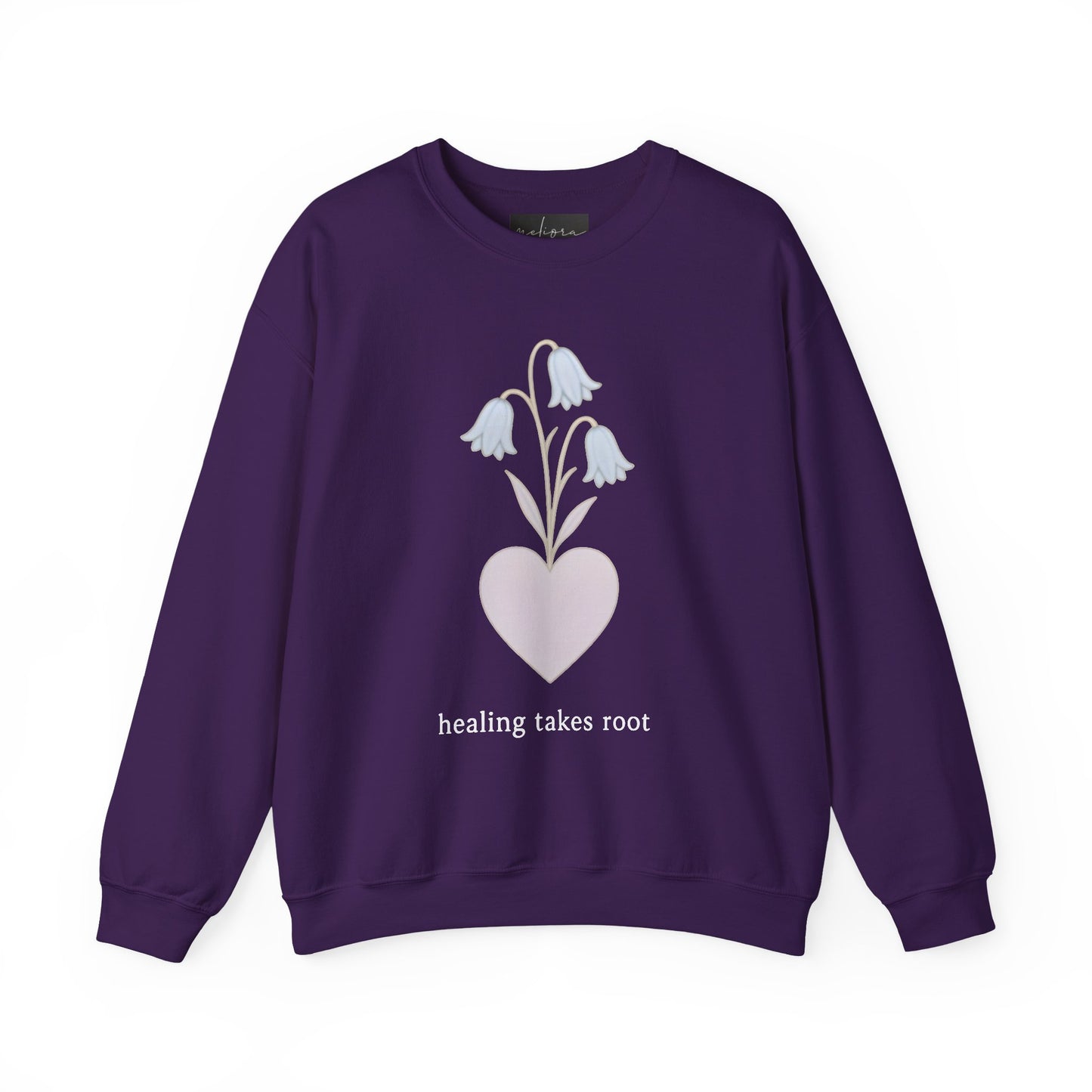 Bluebell flower- Healing Takes Root Sweatshirt - Heavy Blend™ Crewneck for Comfort and Wellness