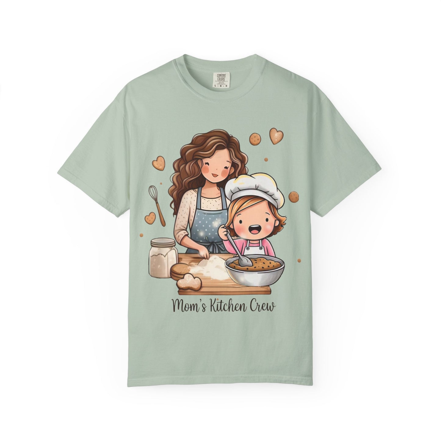 Mom's Kitchen Crew T-Shirt - Made with Love Cooking Design