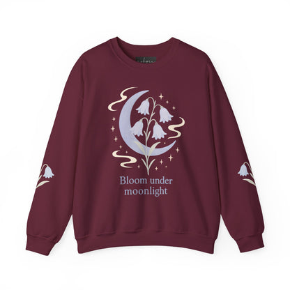 Bluebell flowers- Bloom Under Moonlight Sweatshirt -Heavy Blend Crewneck