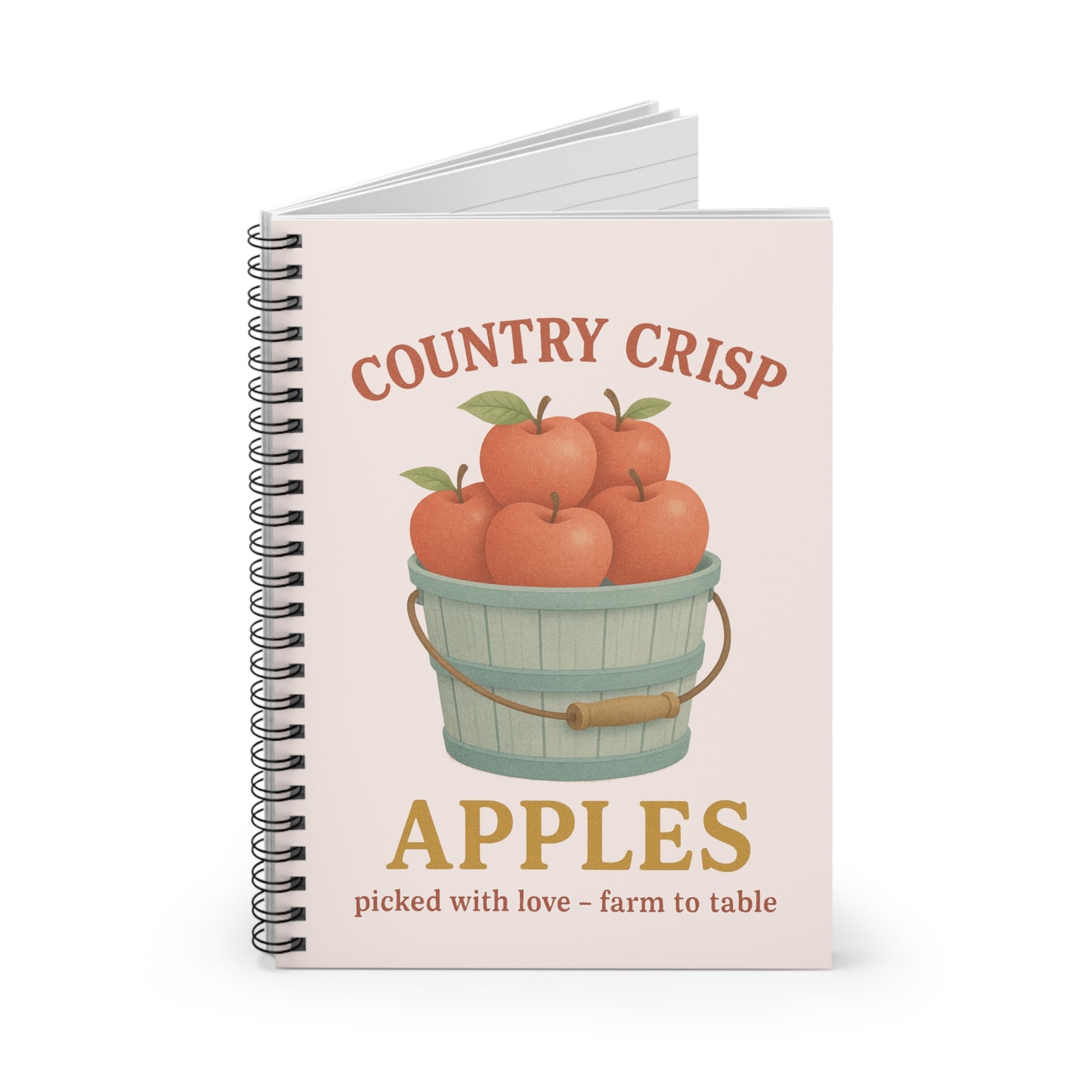 Country Crisp Apples Spiral Notebook - Cute Farmhouse Design, Journaling, Note-taking, Back to School, Gift for Teachers, Stationery, [...]