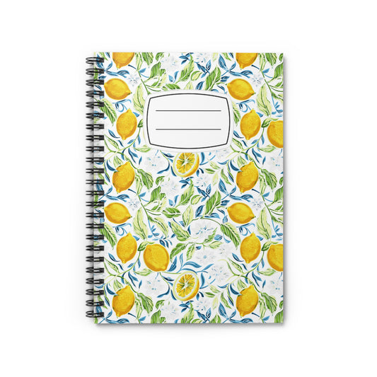 Lemon Blossom Spiral Notebook - Ruled Line, Journal, Stationery, Gift for Writers, School Supplies, Floral Notebook