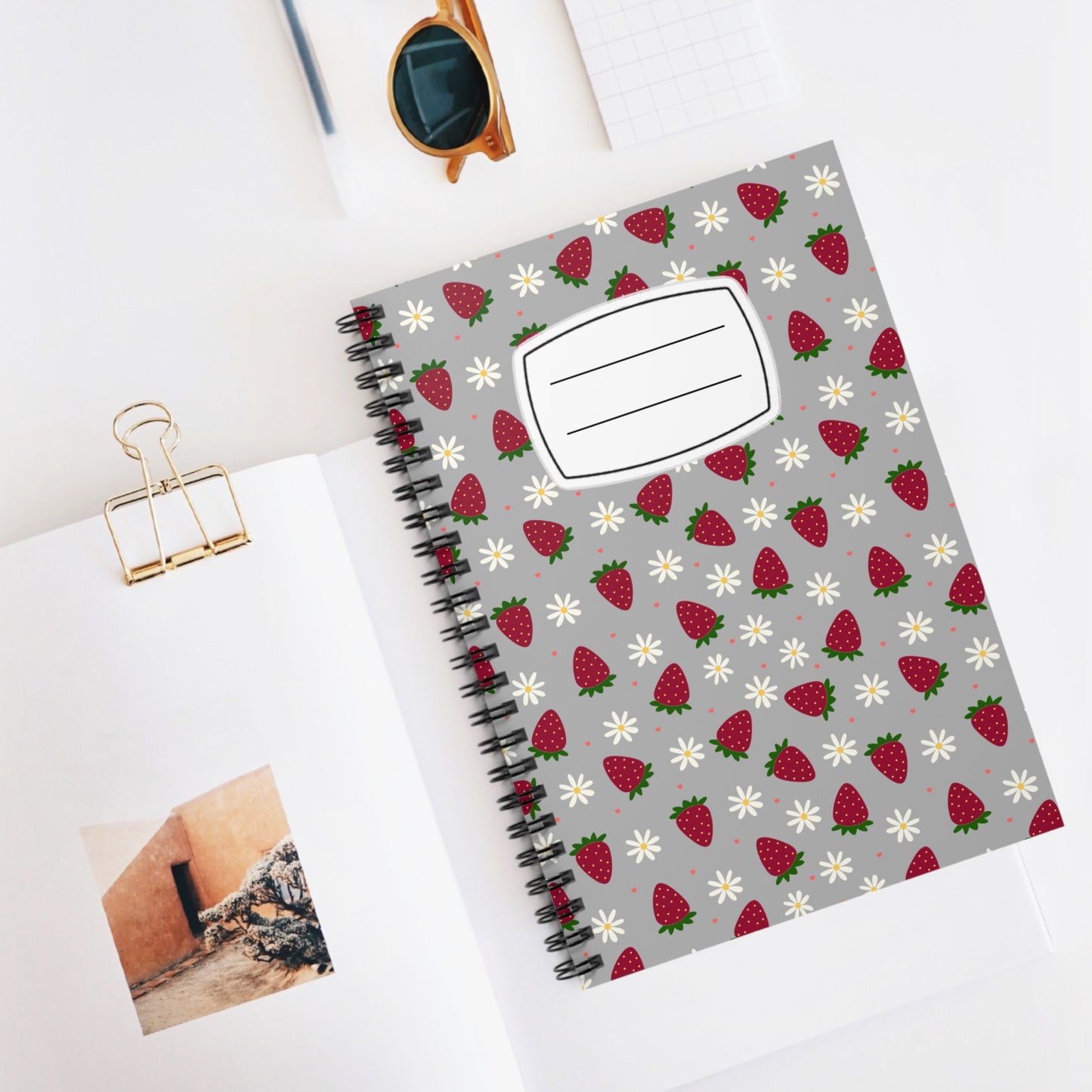 Cute Strawberry Design Spiral Notebook - Ruled Line, Journal for Students, Cute Gifts for Her, Bullet Journal, Back to School [...]