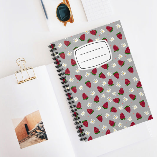 Cute Strawberry Design Spiral Notebook - Ruled Line, Journal for Students, Cute Gifts for Her, Bullet Journal, Back to School [...]