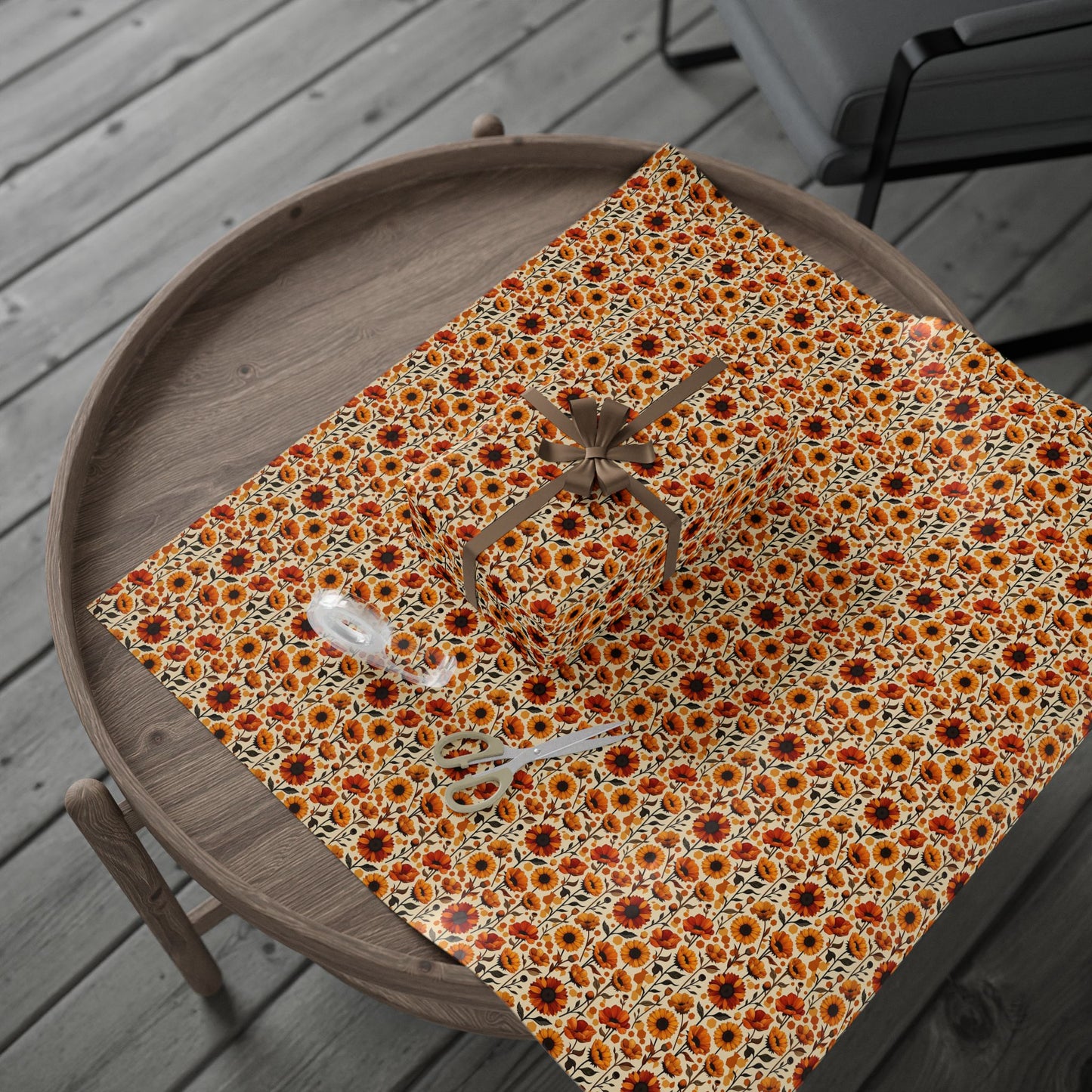 Vibrant Floral Wrapping Paper for All Occasions, Gift Wrap, Birthday, Holiday, Eco-Friendly Decor, Floral Print