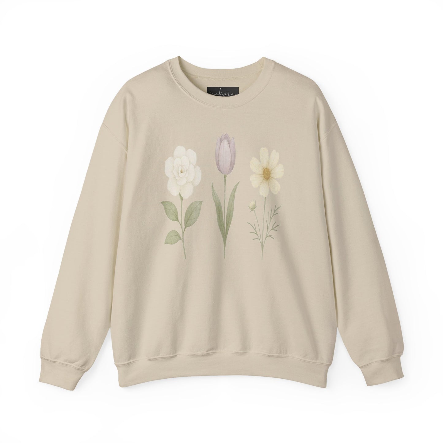 Floral Design Unisex Crewneck Sweatshirt - Cozy, Spring Vibes, Perfect Gift for Nature Lovers, Ideal for Casual Outings, Mother's Day, [...]