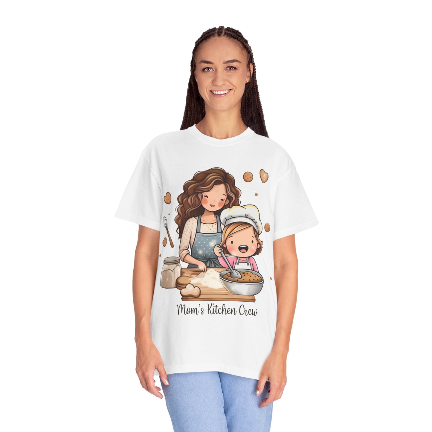 Mom's Kitchen Crew T-Shirt - Made with Love Cooking Design