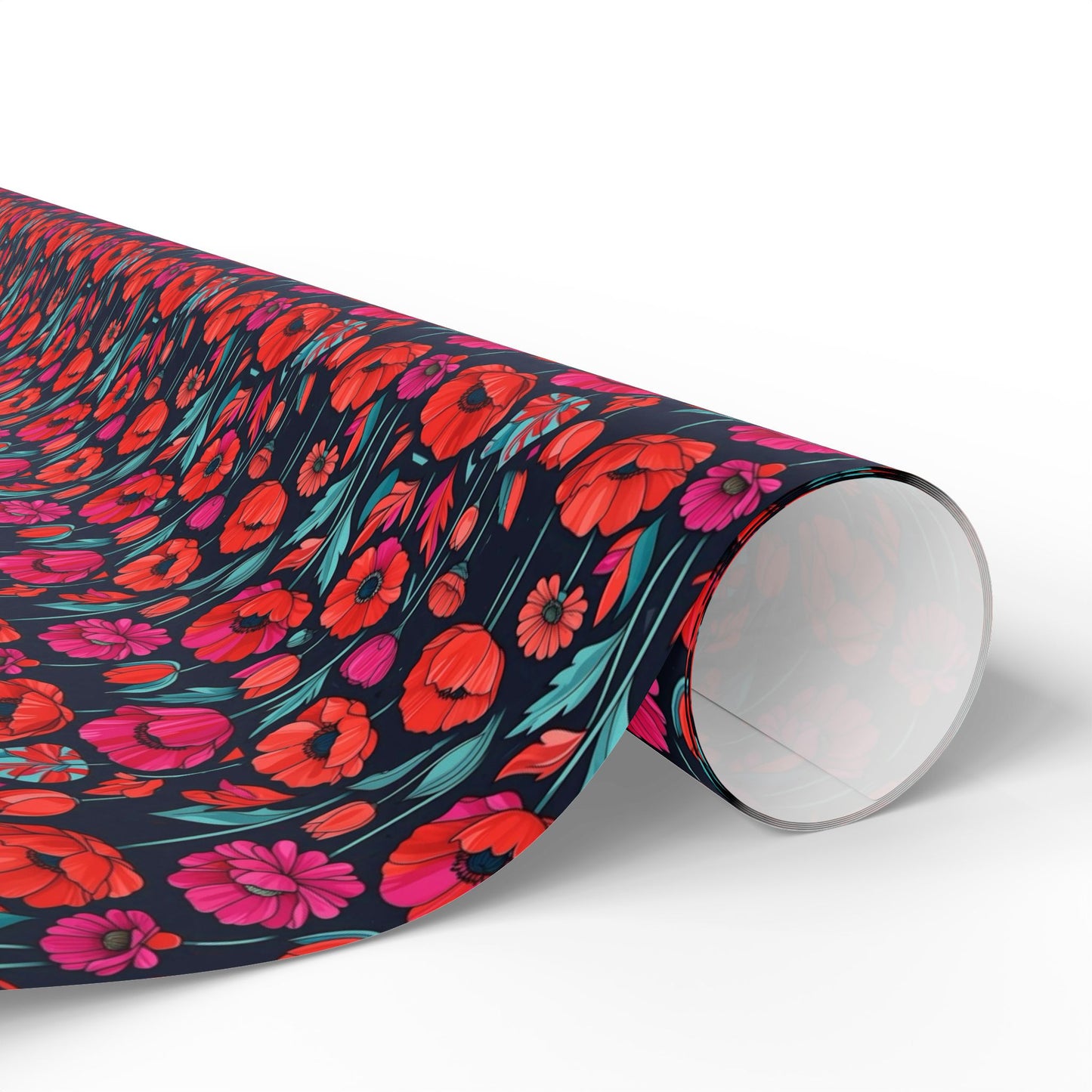 Vibrant Floral Wrapping Paper, Colorful Gift Wrap, Eco-Friendly Gift Wrap, Birthday, Wedding, Holiday Packaging, Handmade Paper