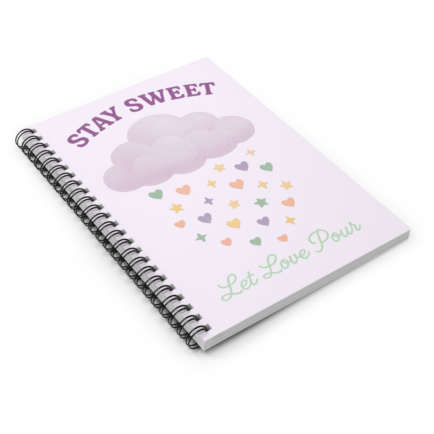 Spiral Notebook - Stay Sweet Design, Inspirational Journal, Back to School Supplies, Gift for Her, Cute Stationery, Daily Planner