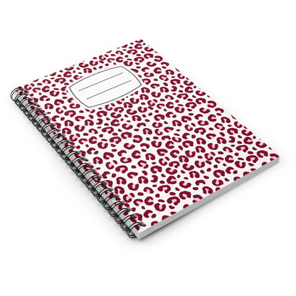 Trendy Leopard Print Spiral Notebook, Journaling, Back to School, Gifts for Her, Cute Stationery, Customizable Notebook