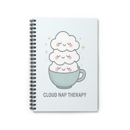 Cute Cloud Nap Therapy Spiral Notebook, Journaling Gift, School Supplies, Stationery for Kids, Cozy Cloud Design, Self-Care Essentials
