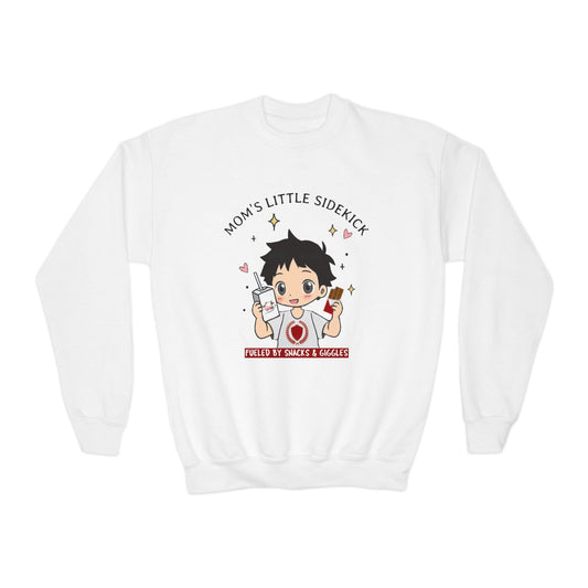 "Mom's Little Sidekick" Crewneck Sweatshirt - Cozy & Fun for Kids - Perfect Gift for Birthdays & Special Occasions