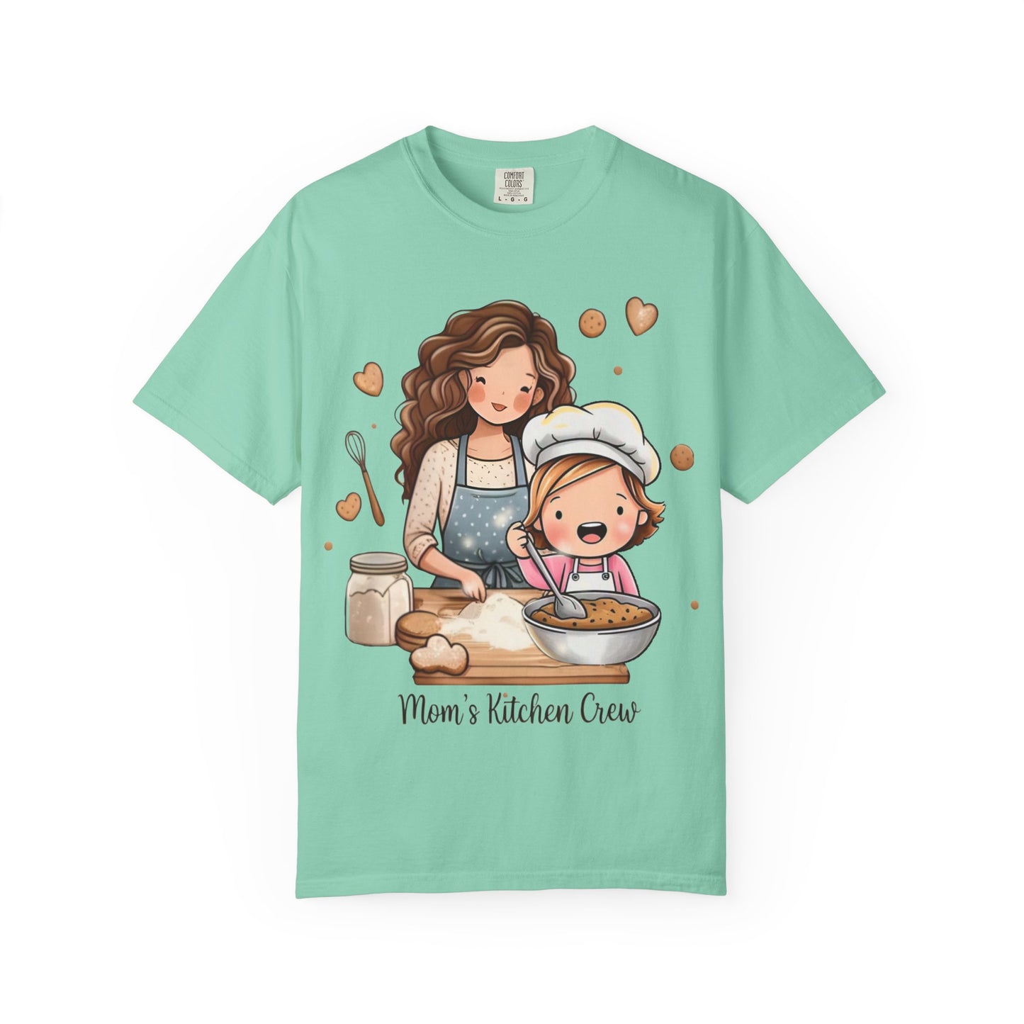 Mom's Kitchen Crew T-Shirt - Made with Love Cooking Design