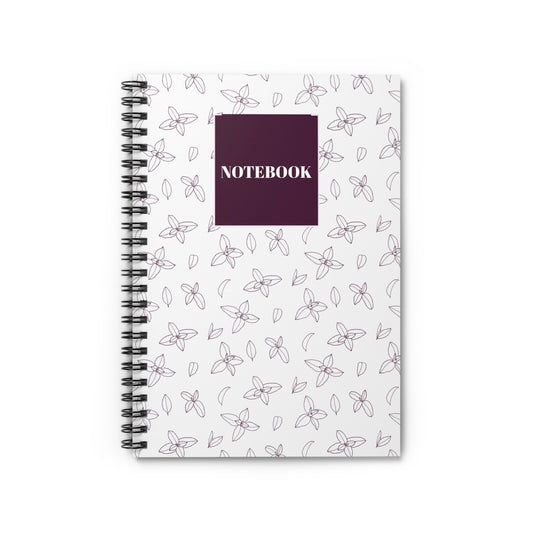 Floral Spiral Notebook - Ruled Line for Notes & Journaling