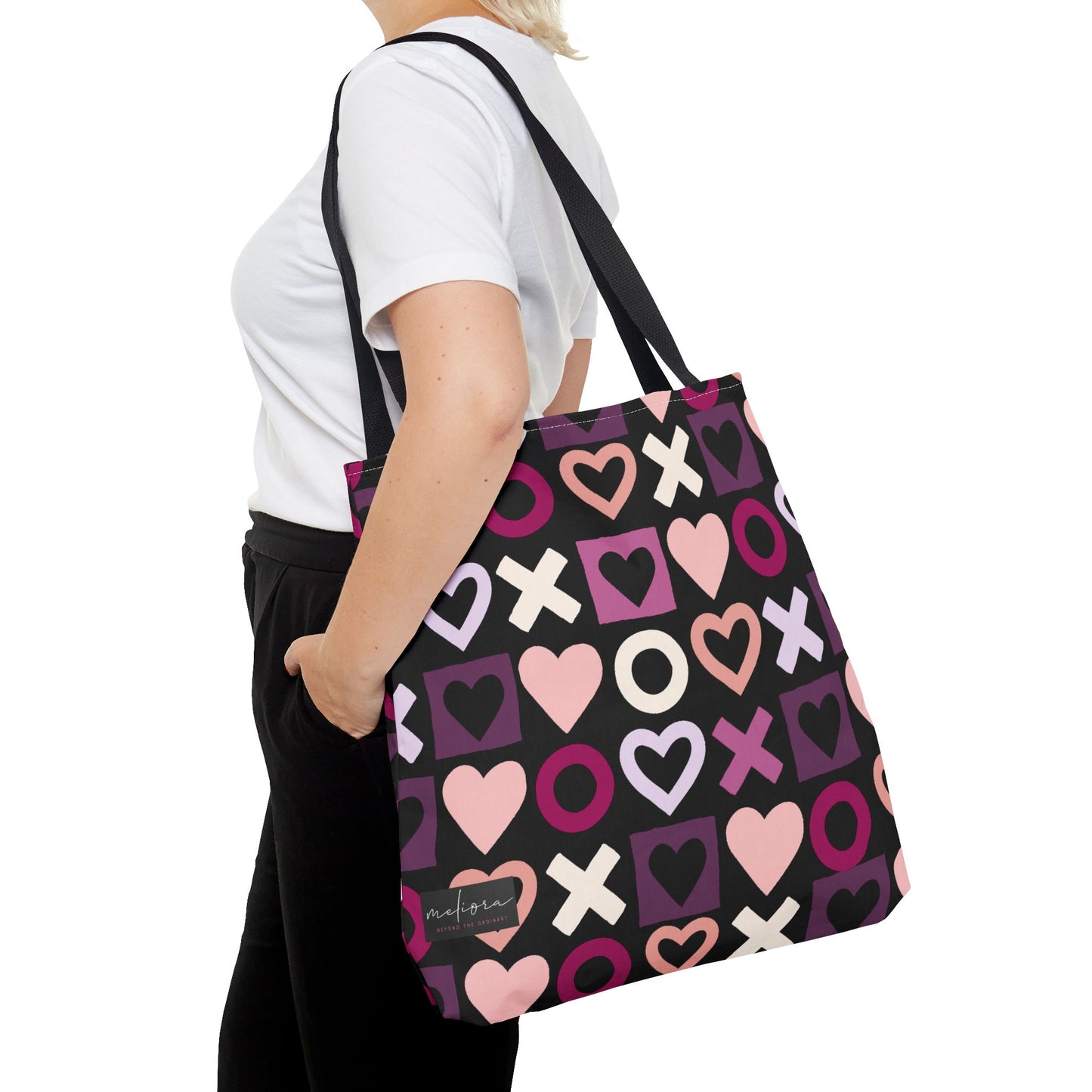 Mother's Day Heart Pattern Tote Bag - Stylish and Practical