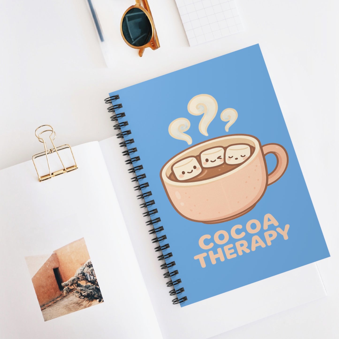 Cocoa Therapy Spiral Notebook - Perfect for Hot Cocoa Lovers, Cute Journal Gift, Cozy Writing, School Supplies, Relaxation Note-taking