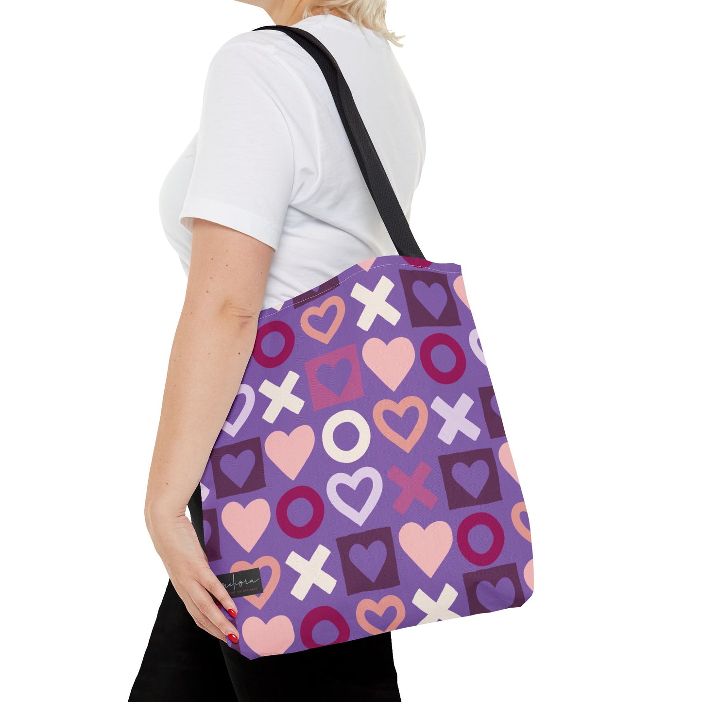 Mother's Day Heart Pattern Tote Bag - Stylish and Practical