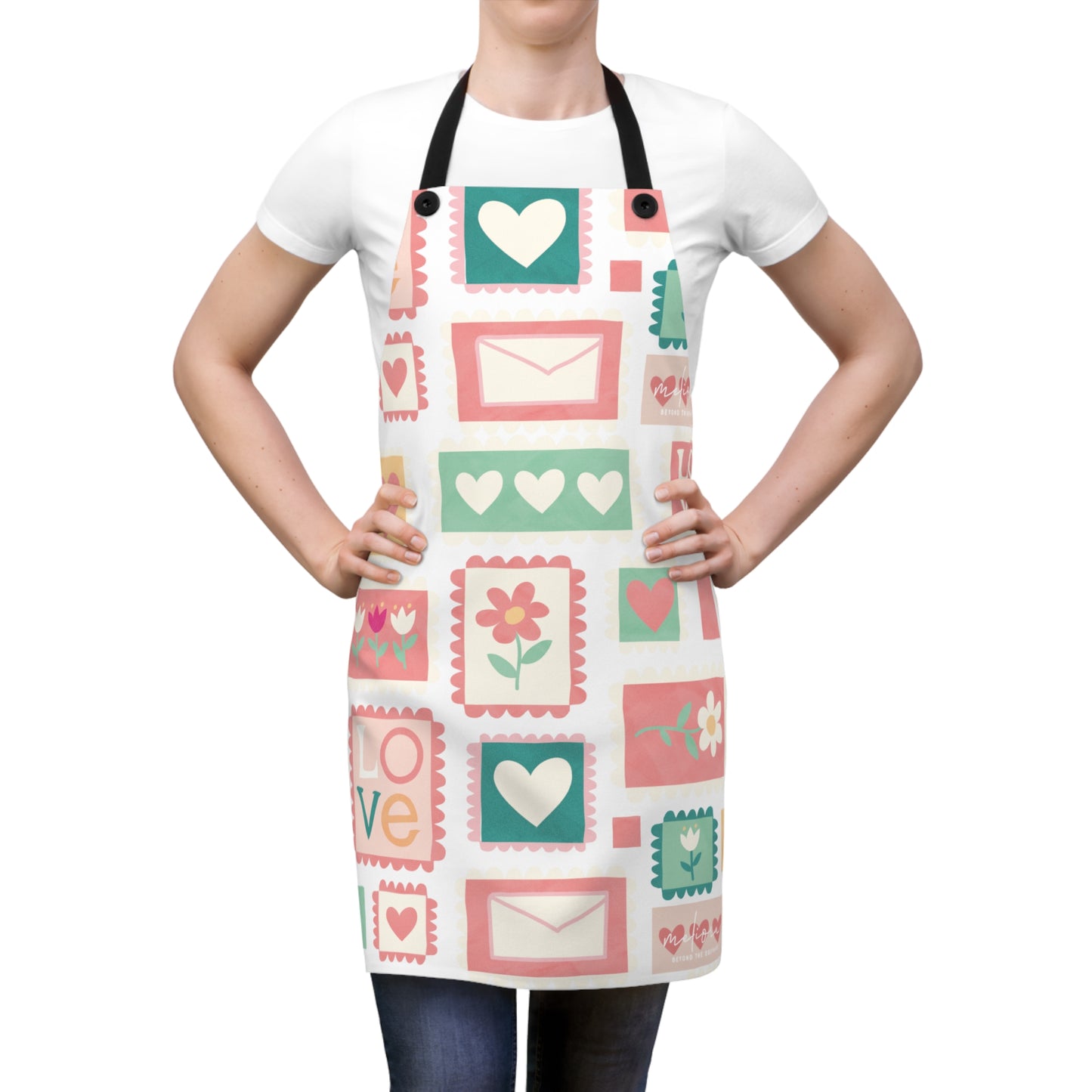 Colorful Love-themed Apron for Baking & Cooking | Perfect Gift for mother’s Day & Cooking Enthusiasts
