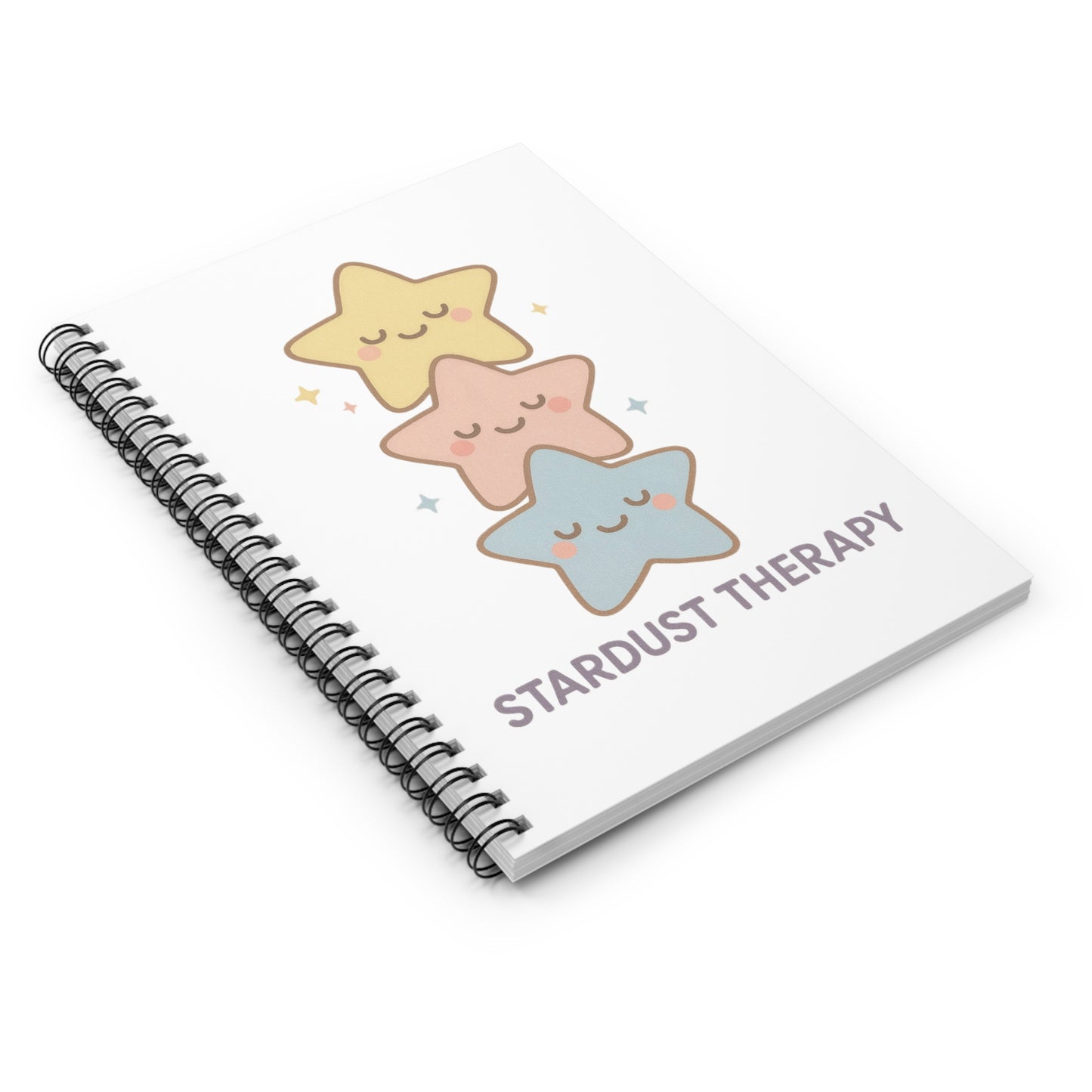 Stardust Therapy Spiral Notebook - Cute Star Design, Journaling, Gift for Students, Mental Health, Inspirational, Note-taking