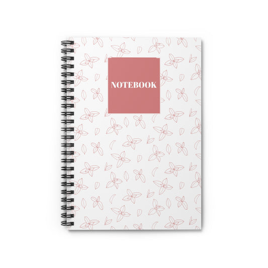 Floral Spiral Notebook - Ruled Line for Notes & Journaling