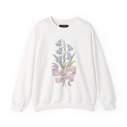 Bluebell flowers- Soft Like Spring Crewneck Sweatshirt | Floral Sweatshirt