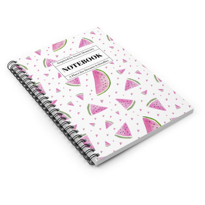 Watermelon-Themed Spiral Notebook for Dreams & Doodles