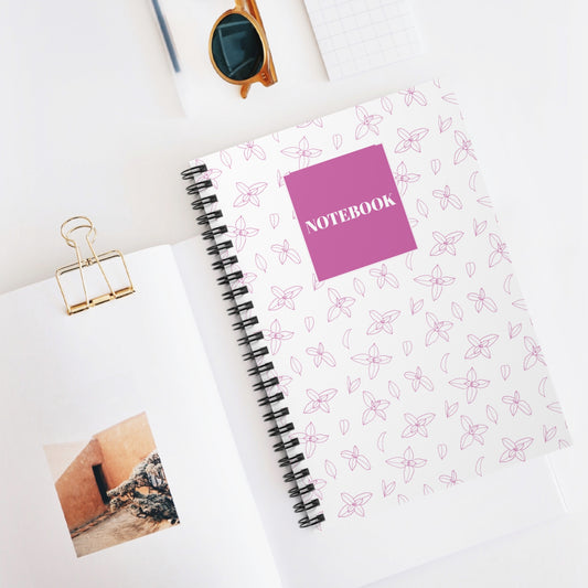 Floral Spiral Notebook - Ruled Line for Notes & Journaling