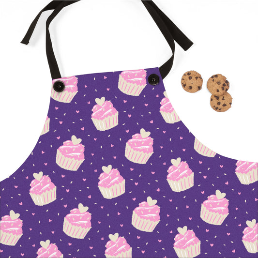 Cute Cupcake Pattern Apron - Perfect for Bakers & Gift Giving