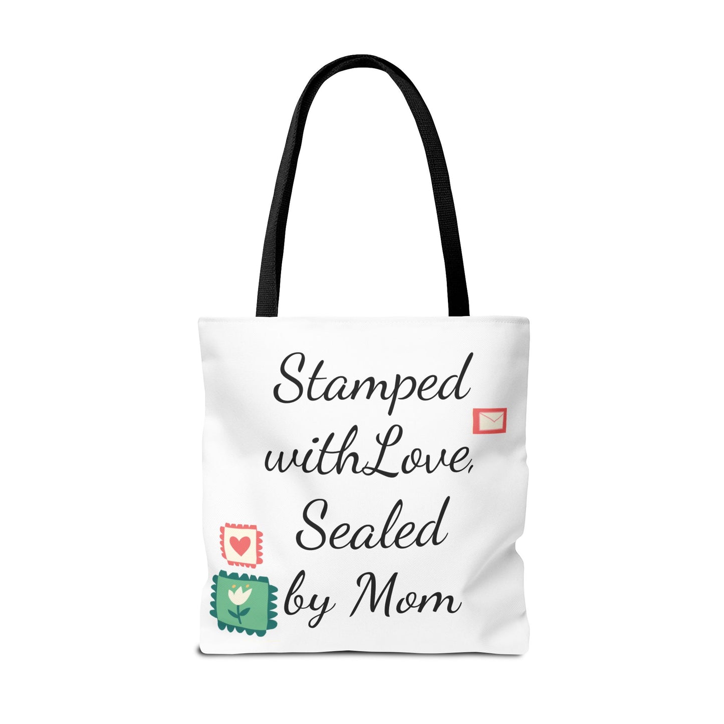 Stamped with Love, Sealed by Mom Tote Bag for Moms