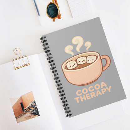 Cocoa Therapy Spiral Notebook - Perfect for Hot Cocoa Lovers, Cute Journal Gift, Cozy Writing, School Supplies, Relaxation Note-taking