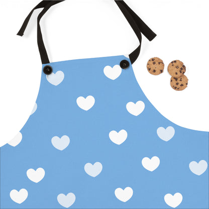 Heart Pattern Yellow Apron | Cute Baking Gift for Home Cooks | Perfect for Mother's Day & Birthdays