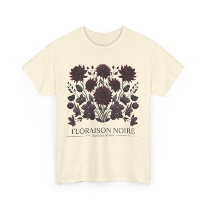 Floral Artwork Unisex Heavy Cotton Tee, Stylish T-Shirt for Garden Lovers, Casual Wear, Gift for Nature Enthusiasts, Floral Print Fashion