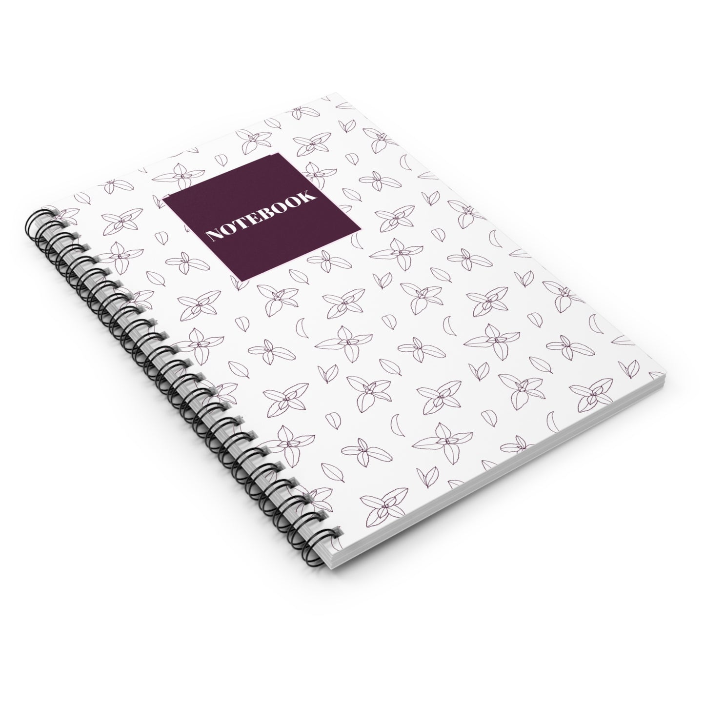 Floral Spiral Notebook - Ruled Line for Notes & Journaling