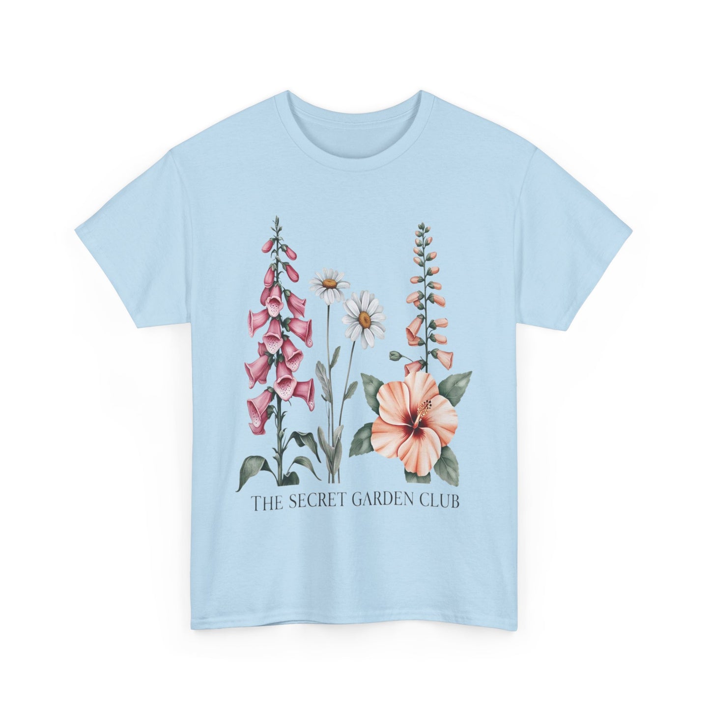 Floral Graphic Tee, The Secret Garden Club Shirt, Nature Lover Gift, Unisex Casual Top, Vintage Style T-Shirt