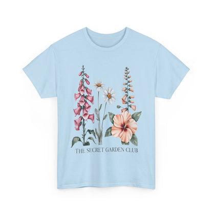 Floral Graphic Tee, The Secret Garden Club Shirt, Nature Lover Gift, Unisex Casual Top, Vintage Style T-Shirt