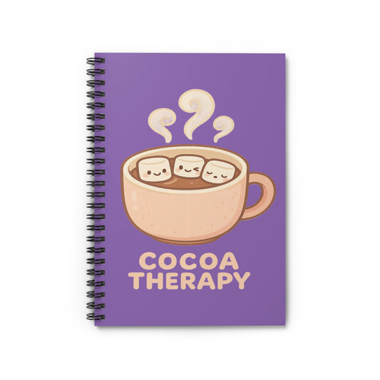 Cocoa Therapy Spiral Notebook - Perfect for Hot Cocoa Lovers, Cute Journal Gift, Cozy Writing, School Supplies, Relaxation Note-taking