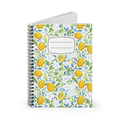 Lemon Blossom Spiral Notebook - Ruled Line, Journal, Stationery, Gift for Writers, School Supplies, Floral Notebook