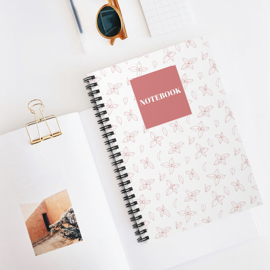 Floral Spiral Notebook - Ruled Line for Notes & Journaling