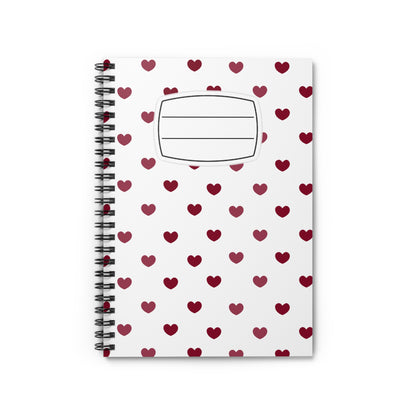 Heart Pattern Spiral Notebook - Perfect for Students, Journaling, Valentine's Day, Gifts, Stationery