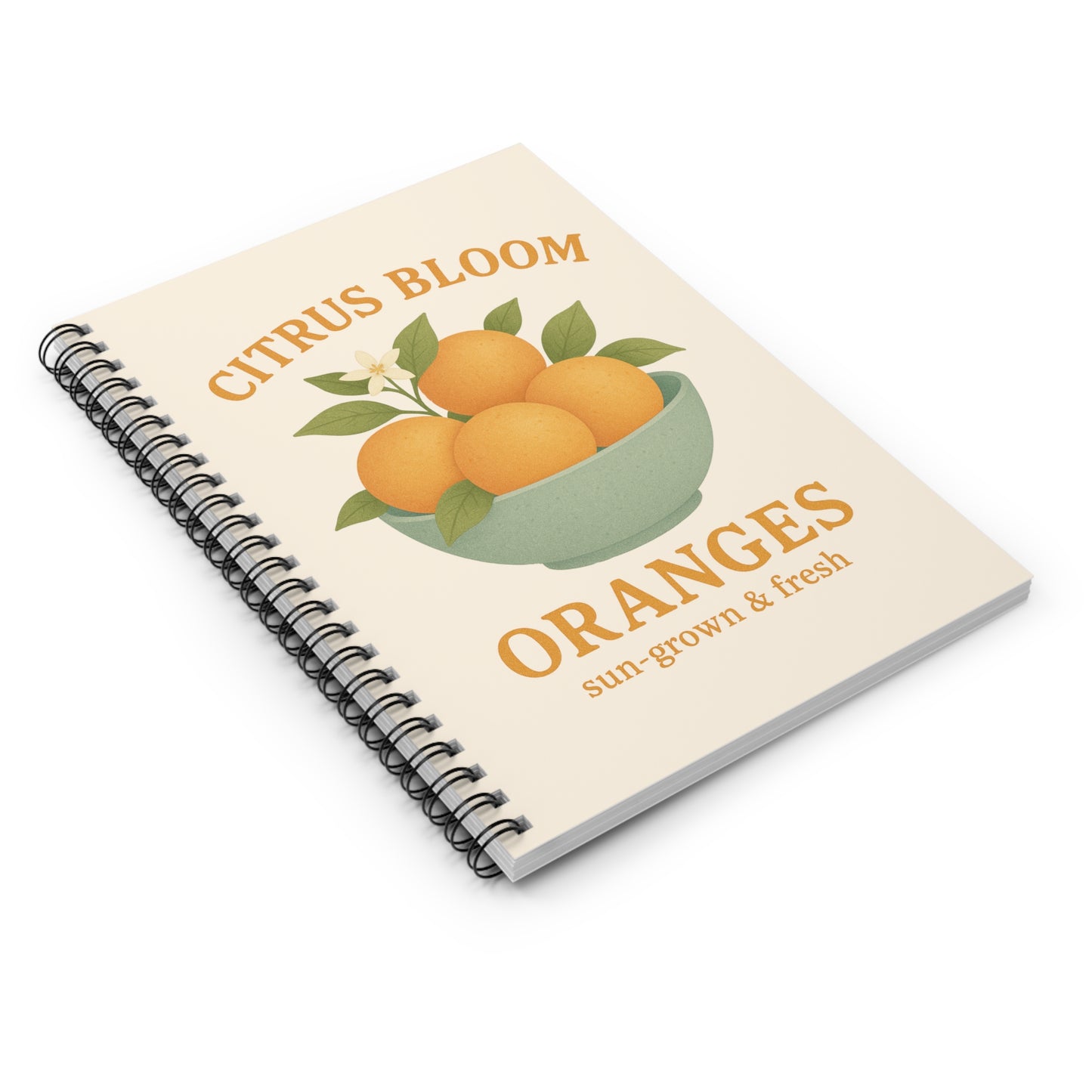 Citrus Bloom Spiral Notebook - Fresh Orange Design for Creative Minds