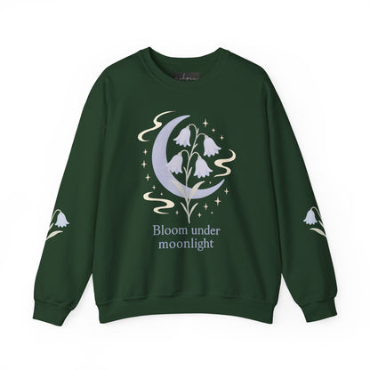 Bluebell flowers- Bloom Under Moonlight Sweatshirt -Heavy Blend Crewneck