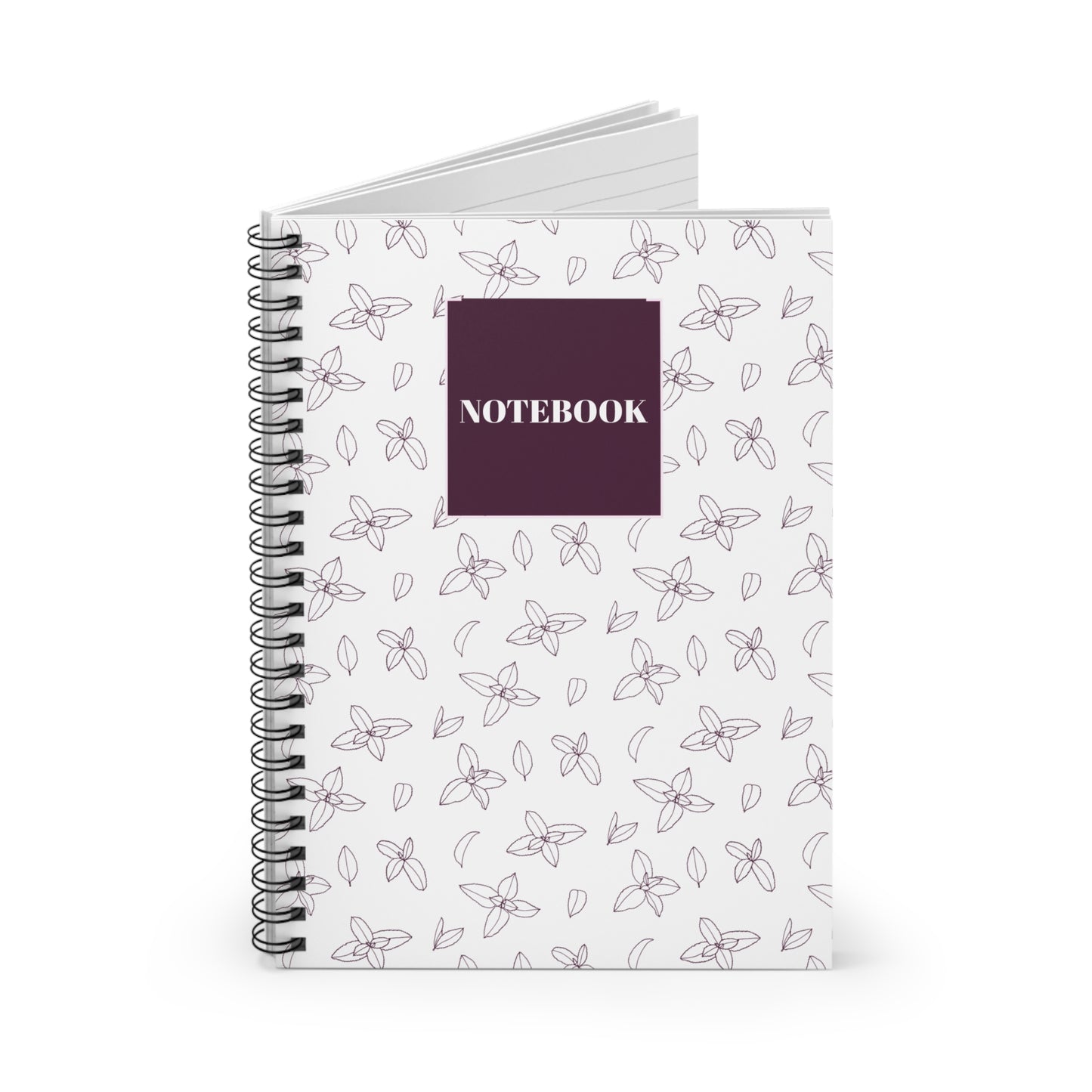 Floral Spiral Notebook - Ruled Line for Notes & Journaling