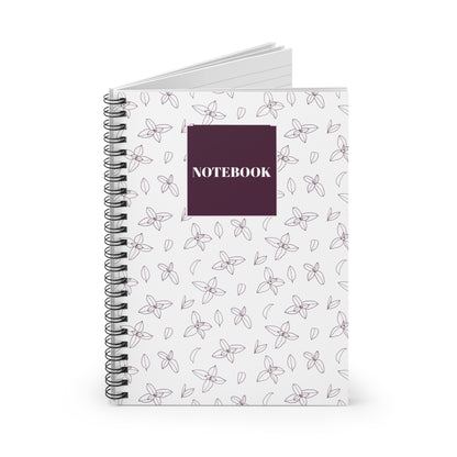 Floral Spiral Notebook - Ruled Line for Notes & Journaling
